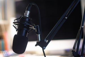 Photo of a microphone - TOEFL independent writing task podcast