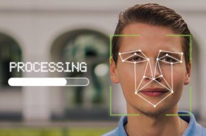 An image of facial recognition